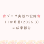 ブログ実践11ヶ月目の成果報告